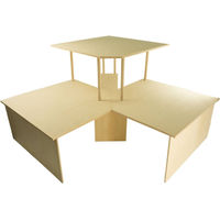Produktbild von Getzoo Ecketage Meerschweinchen Häuschen aus Holz 99x99x60cm