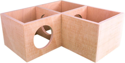 Getzoo Eckhaus Luna Häuschen aus Holz für Hamster und Rennmäuse – Bild 1 von 3