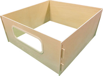 Getzoo Kleintier Auslauf L aus Holz mit Fenster 113x110 cm Natur – Bild 1 von 7