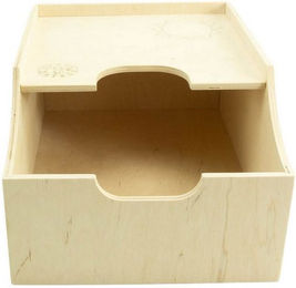 Getzoo Sandbad Eckig aus Holz für Hamster und Rennmäuse 30x22x15cm – Bild 1 von 2