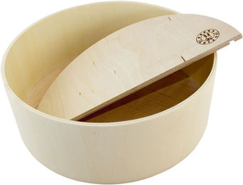 Getzoo Sandbad für Hamster aus Holz mit rundem Deckel Größe L Ø 33 cm – Bild 1 von 3
