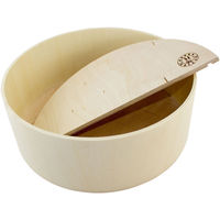 Produktbild von Getzoo Sandbad für Hamster aus Holz mit rundem Deckel Größe L Ø 33 cm