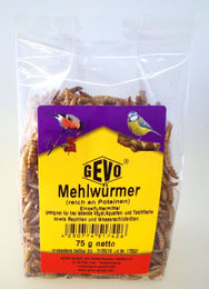 Gevo Getrocknete Mehlwürmer Insektenfutter für Geflügel 75g - 75 g – Bild 1 von 1