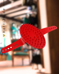 Produktbild von GEWA Noppenstriegel Flexi aus Gummi in Rot