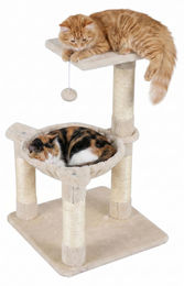 GIANTEX Kratzbaum für Katzen in Grau und Beige mit Sisal-Kratzstamm 64 cm – Bild 1 von 2