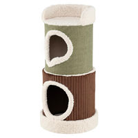 Produktbild von GIANTEX Kratztonne für Katzen mit 3 Etagen in Grün und Braun, 85 cm