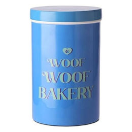 Produktbild von Giftcompany Leckerlidose Love Pets Woof Woof Bakery Blau 13 x 20 x 13 cm