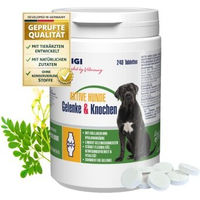 Produktbild von GIGI VET Aktive Hunde Gelenke & Knochen Supplement mit Kollagen und Hyaluronsäure 240 Tabletten - 240 x 576 g