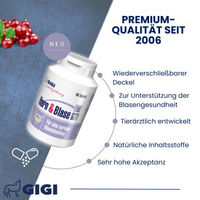 Produktbild von GIGI VET Harn & Blase Nahrungsergänzung Kapseln für alle Altersstufen 14 Stück