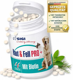 GIGI VET Haut & Fell PRO+ Supplement mit Biotin für Hunde und Katzen 144 Stück – Bild 1 von 3