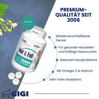 Produktbild von GIGI VET Haut & Fell Supplement Tabletten für Hunde und Katzen 90 Stück - 90 x 140 g