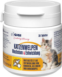 Produktbild von GIGI VET Katzenwelpen Nahrungsergänzung Tabletten Fisch für Wachstum und Entwicklung ohne künstliche Zusätze