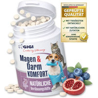 Produktbild von GIGI VET Magen & Darm Komfort Tabletten für Katzen und kleine Hunde mit Heidelbeere und Granatapfelextrakt 30 Stück - 30 x 10 g