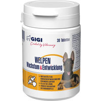 Produktbild von GIGI VET Nahrungsergänzung für Welpen zur Unterstützung von Gelenken und Knochen ohne künstliche Aromen oder Konservierungsstoffe 50 Tabletten - 30 x 48 g
