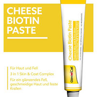 Produktbild von GimCat Cheese Biotin Paste für Katzen zur Unterstützung von Haut und Fell 200 g - 200 g
