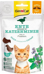 Produktbild von GimCat Crunchy Snacks Ente mit Katzenminze Leckerli für Katzen 6x50g
