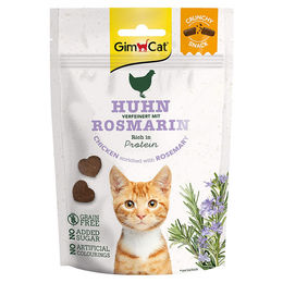 Produktbild von GimCat Crunchy Snacks Huhn & Rosmarin Leckerli für Katzen 50 g - 50 g