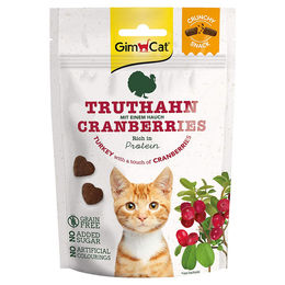 Produktbild von GimCat Crunchy Snacks Truthahn & Cranberries Leckerli für Katzen 50 g - 50 g