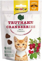 Produktbild von GimCat Crunchy Snacks Truthahn mit Cranberries 12x50g Leckerli für Katzen