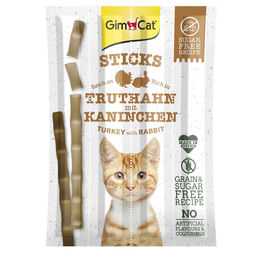 GimCat Crunchy Sticks Truthahn & Kaninchen für Katzen Adult 4 Stück - 4 Stk. – Bild 1 von 2