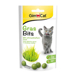 GimCat GrasBits Katzen Leckerli mit Milch und Molkereierzeugnissen 40 g - 8 x 40 g – Bild 1 von 2