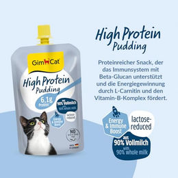 GimCat High Protein Pudding Katzen-Creme für Muskelaufbau und Immunsystem 100 g - 10 x 100 g – Bild 1 von 6