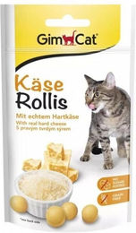 GimCat Käse-Rollis getreidefreier Katzensnack mit echtem Hartkäse 40 g - 8 x 40 g – Bild 1 von 6