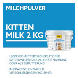 GimCat Kitten Milch Muttermilchersatz für Kätzchen mit Taurin und Calcium 2 kg Eimer - 2 kg – Bild 1 von 5