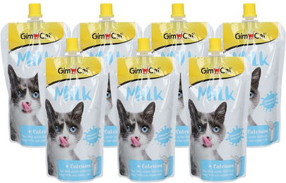 Produktbild von GimCat Milch Nahrungsergänzung für erwachsene Katzen zur Unterstützung der Verdauung 200 ml