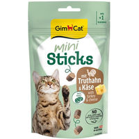Produktbild von GimCat Mini Sticks Crunchy Leckerli Truthahn und Käse 6x50g für Katzen