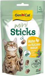 GimCat Mini Sticks Huhn und Katzenminze Crunchy Leckerli für Katzen 6x50g – Bild 1 von 3