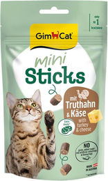 GimCat Mini Sticks Katzensnack Truthahn mit Käse 50 g - 50 g – Bild 1 von 3