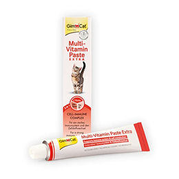 GimCat Multi-Vitamin Paste Extra Katzensnack mit Fischöl für Immunsystem sowie Haut und Fell 50 g - 50 g – Bild 1 von 5