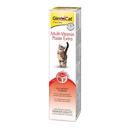 GimCat Multi-Vitamin-Paste Extra Katzensnack mit Fischöl zur Unterstützung von Immunsystem, Haut und Fell für Katzen 200 g - 200 g – Bild 1 von 5