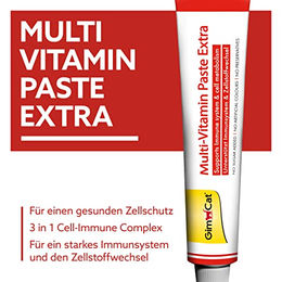 GimCat Multi-Vitamin Paste Extra mit Fischöl zur Unterstützung von Immunsystem, Haut und Fell für Katzen 100 g - 100 g – Bild 1 von 13