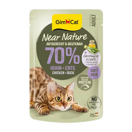 GimCat Near Nature Katzen Nassfutter Huhn & Ente Adult Getreidefrei 16 x 85 g – Bild 1 von 2