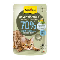 Produktbild von GimCat Near Nature Katzen Nassfutter Huhn und Forelle Adult Getreidefrei 16 x 85 g