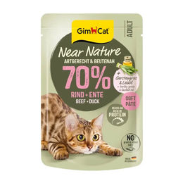 GimCat Near Nature Katzen Nassfutter Rind und Ente Adult Getreidefrei ohne Zucker 16 x 85 g – Bild 1 von 2