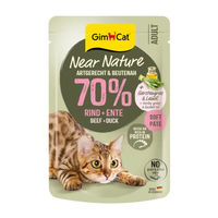 Produktbild von GimCat Near Nature Katzen Nassfutter Rind und Ente Adult Getreidefrei ohne Zucker 16 x 85 g