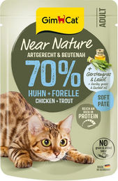 GimCat Near Nature Katzenfutter Huhn getreidefrei ohne Zucker mit hohem Fleischanteil 16 x 85 g – Bild 1 von 2