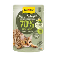 Produktbild von GimCat Near Nature Katzenfutter Pute und Wild 16x85g