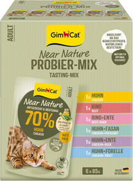GimCat Near Nature Probier-Mix Katzen Nassfutter Paté mit hohem Fleischanteil getreidefrei 12 x 85 g - 12 x 85 g – Bild 1 von 7