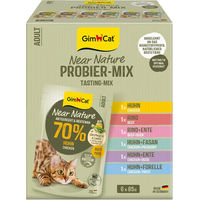 Produktbild von GimCat Near Nature Probier-Mix Katzen Nassfutter Paté mit hohem Fleischanteil getreidefrei 12 x 85 g - 12 x 85 g