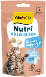 GimCat Nutri Kitten Bites Leckerli für Katzen Kitten getreidefrei und ohne Zucker 8x40g – Bild 1 von 2