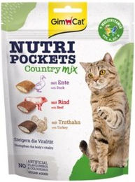 Produktbild von GimCat Nutri Pockets Country-Mix Katzen Leckerli mit Ente Rind und Truthahn zur Unterstützung des Immunsystems 2x150 g - 2 x 150 g