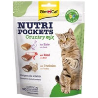 Produktbild von GimCat Nutri Pockets Country-Mix Katzen Leckerli mit Ente Rind und Truthahn zur Unterstützung des Immunsystems 2x150 g - 2 x 150 g