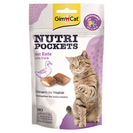 Produktbild von GimCat Nutri Pockets Leckerli mit Ente zur Unterstützung des Immunsystems 60 g - 60 g