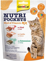 Produktbild von GimCat Nutri Pockets Malt und Vitamin Mix Leckerli für Katzen 10x15g