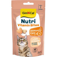 Produktbild von GimCat Nutri Vitamin Bites Huhn Leckerli zur Unterstützung von Immunsystem und Verdauung 40 g