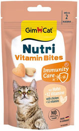 GimCat Nutri Vitamin Bites Katzen Leckerli mit Huhn zur Unterstützung des Immunsystems 8x40g – Bild 1 von 2